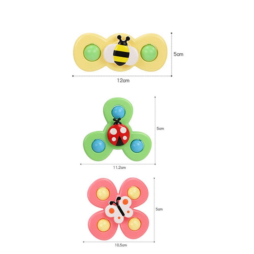 NEEDWAY Mainan Spinner Bayi 3pcs /set Baby Vision Training Ladybug Bee Belajar Dini Dengan Suara Kartun Berputar Mainan