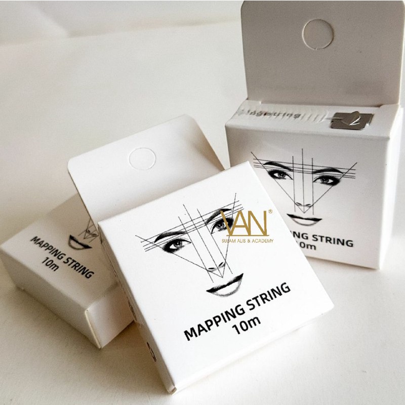 MAPPING STRING EYEBROW BENANG 10M | Penggaris Sulam Alis | ALAT UKUR SENAR BROW MAPPING STRING DENGAN TINTA