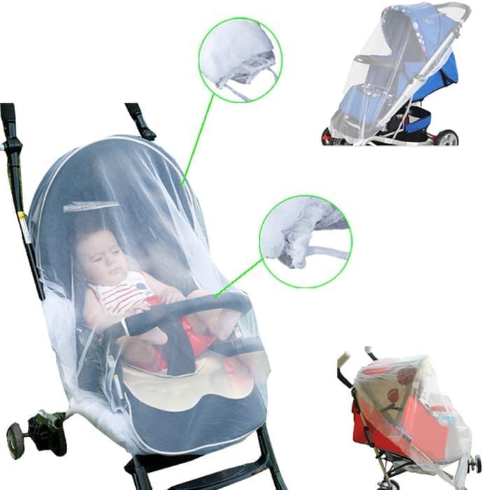 Kelambu Stroller - Jaring Anti Nyamuk Khusus Stroller Semua Tipe - Kelambu Penutup Stroller