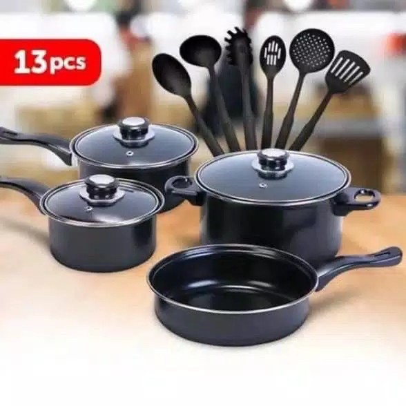 [COD] COOKWARE SET 13PCS / PANCI SET 13 PCS / PERALATAN PERLENGKAPAN MASAK 13 SET TERLARIS !!!