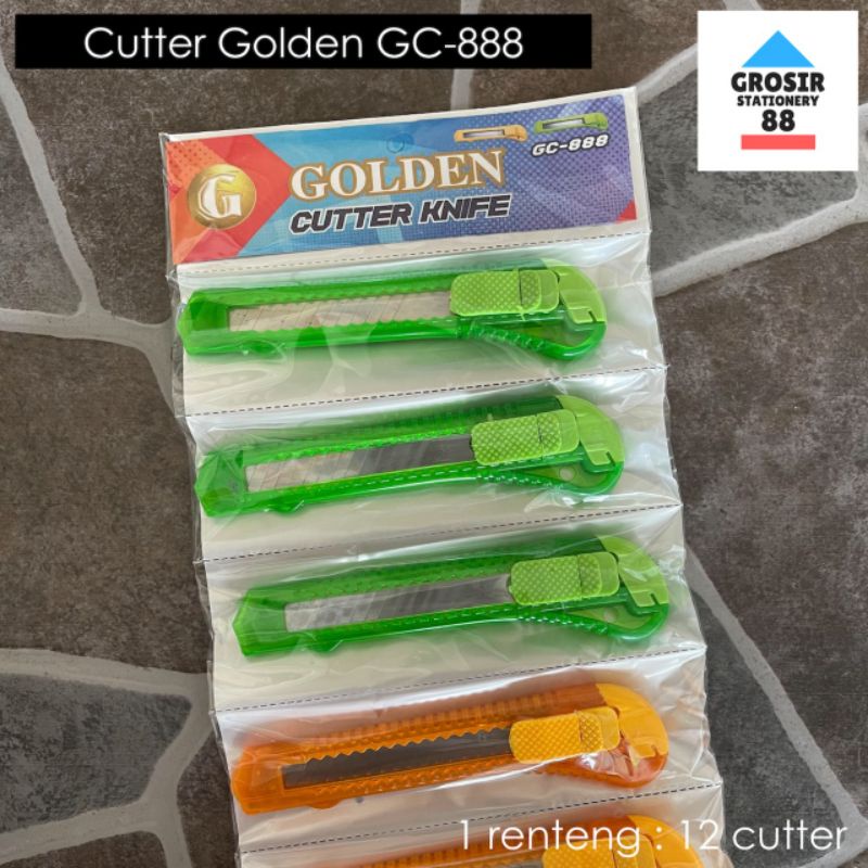 

Cutter Pisau Potong Besar Renteng Warna Bening Murah isi 12