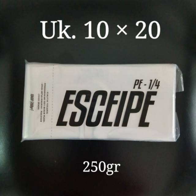 Plastik PE Esceipe 250gr Tanpa Potong Timbangan Berhadiah Uang*