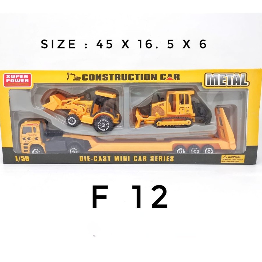 Mainan Edukasi Anak Laki-laki Mobil mobilan DIE CAST MINI CAR SERIES , CONSTRUCTION CAR F12-Kado anak cowok