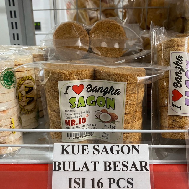 

Kue Sagon Bangka Bulat Besar Cap Mr Jo - Kue Bangka / Snack Bangka / Snack Khas Bangka