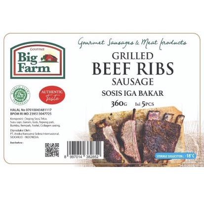 

BIG FARM GRILLED BEEF RIBS SAUSAGE 360GR - F0442