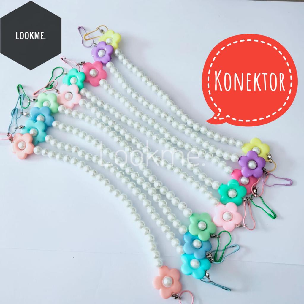 konektor masker hijab ISTIMEWA/pengait masker/sambungan masker/tali sambung masker hijab mutiara