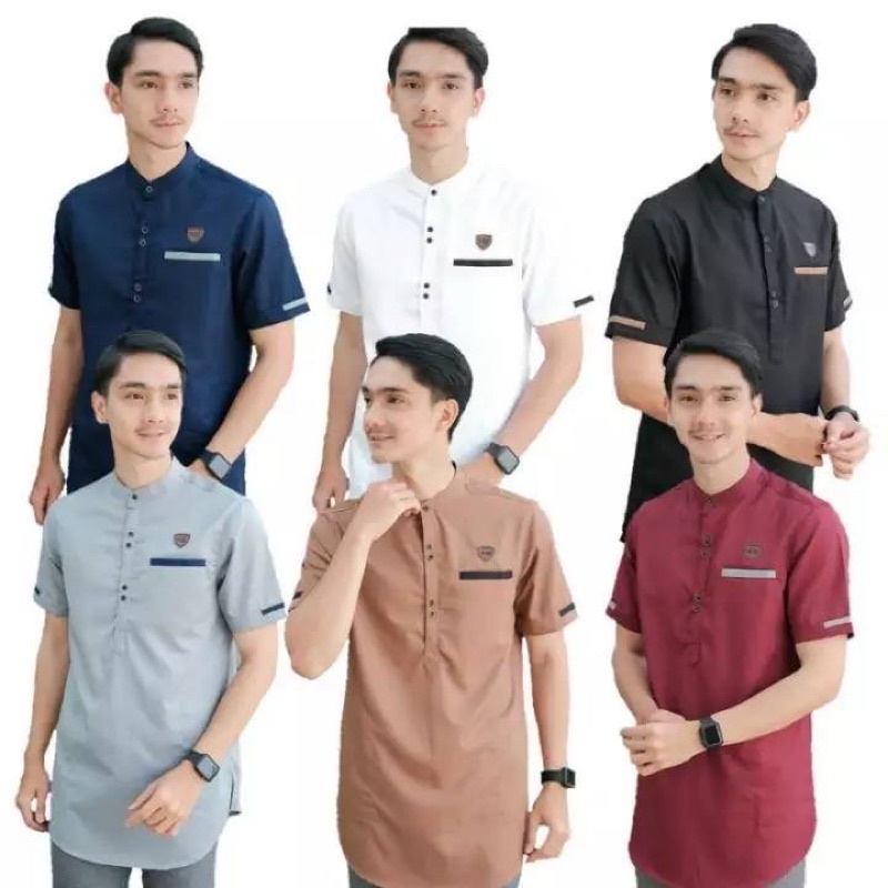 Baju Koko Kurta Dewasa Lengan Pendek Baju Koko Pakistan Premium Koko Kurta FF SMJ TAJOL Terlaris