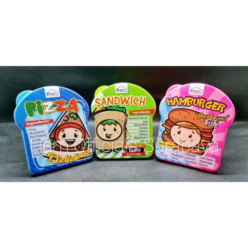 Lunchbox Kotak Makan Plastik Bentuk Roti Kecil Anak Lucu Fancy Lunch Box Biggyware bukan Tupperware