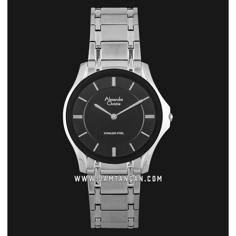 Alexandre Christie AC 8605 MH BSSBA Black Dial Stainless Steel Strap