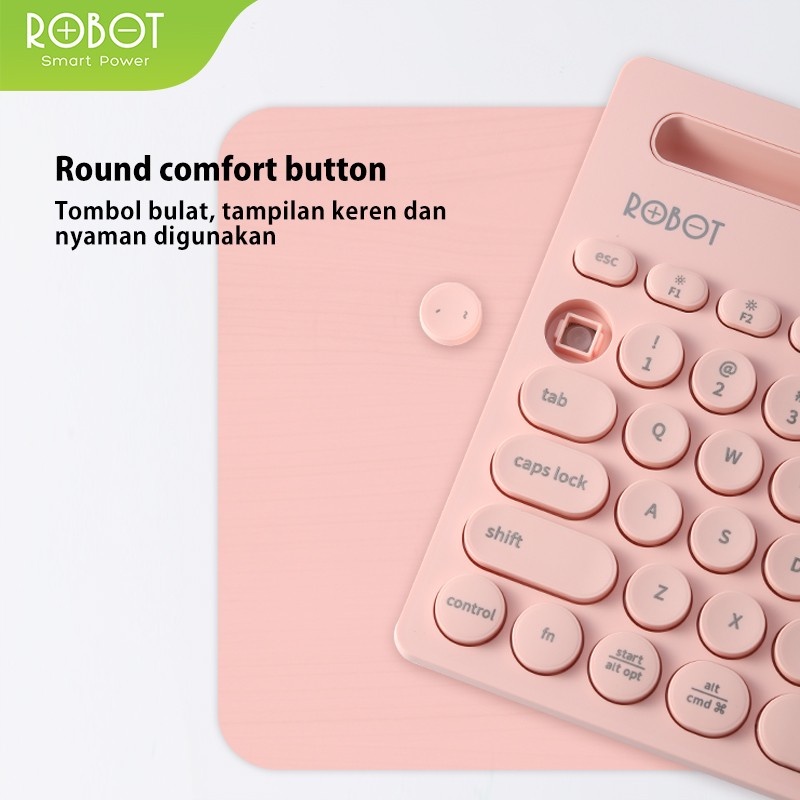 Keyboard ROBOT KB10 Multi-Device Bluetooth &amp;2.4G Wireless 3 Connection