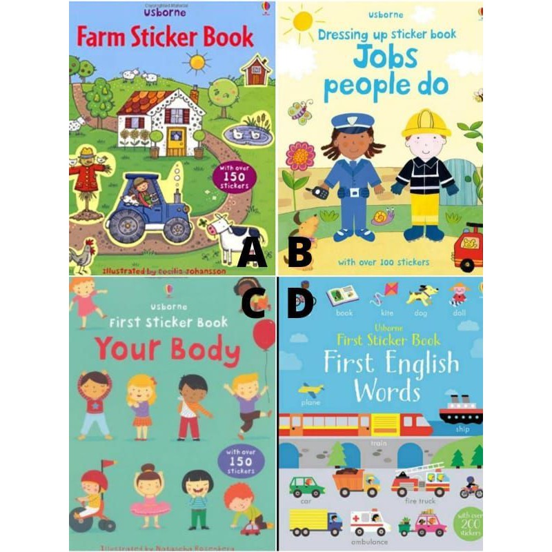 

usborne book stiker