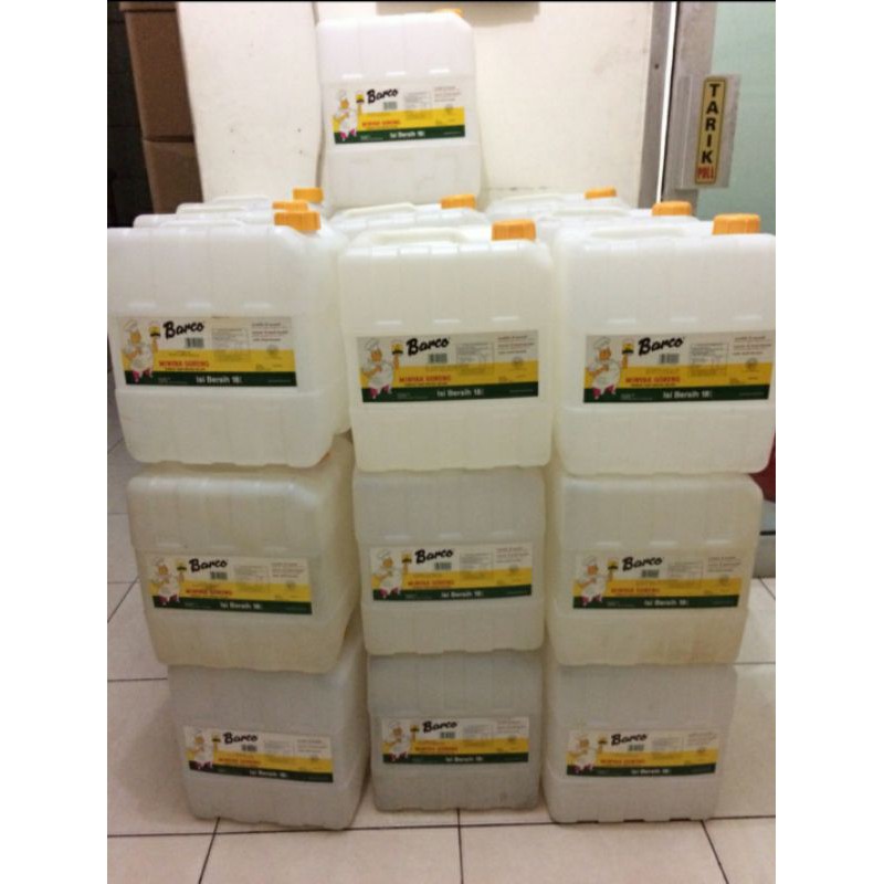 Jerigen kosong 18 liter bekas minyak goreng Barco