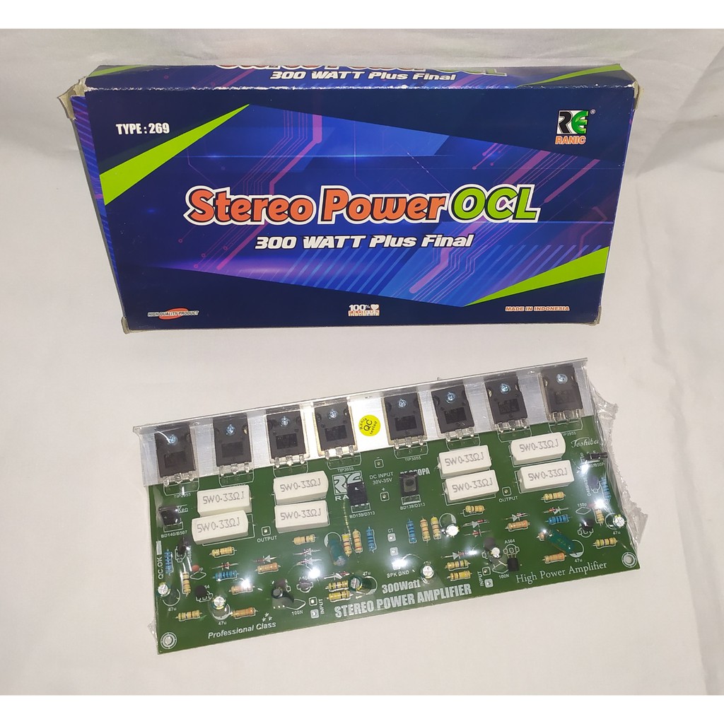 Kit Power Amplifier Stereo 300 Watt-8 TR Kit Ranic-269