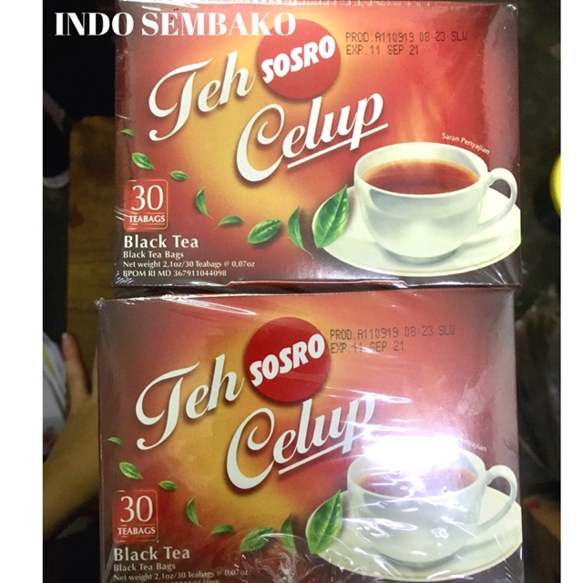 Teh Celup Sosro 10 box isi 30 / Teh Sosro Kotak 30 bags / Teh Celup 30 teabags