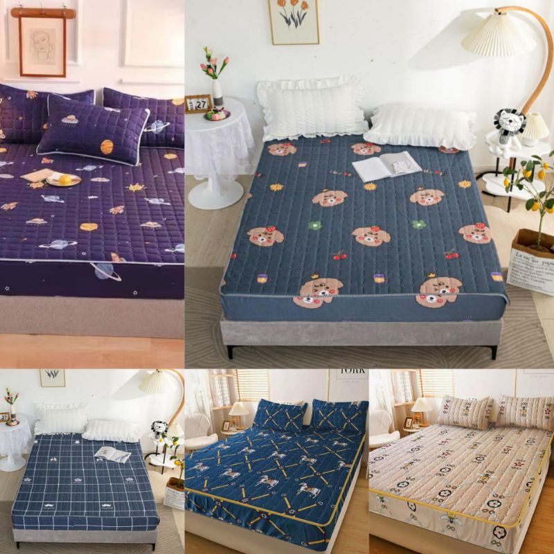 [GROSIR MURAH] [TERLARIS] [BISA COD] SPREI WATERPROOF IMPORT UKURAN 180X200 ANTI OMPOL ANTI AIR