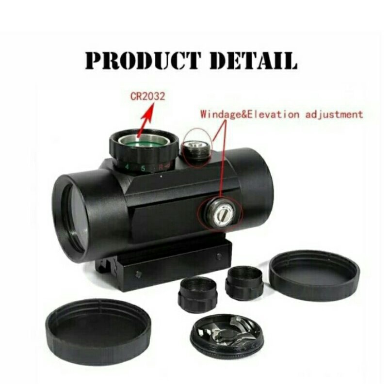 Terbaru Telleskop Red Dot Sight 1X40rd Bushnell//GSR//BSA//Lase Senapan//Universal 22mm Dan 11mm