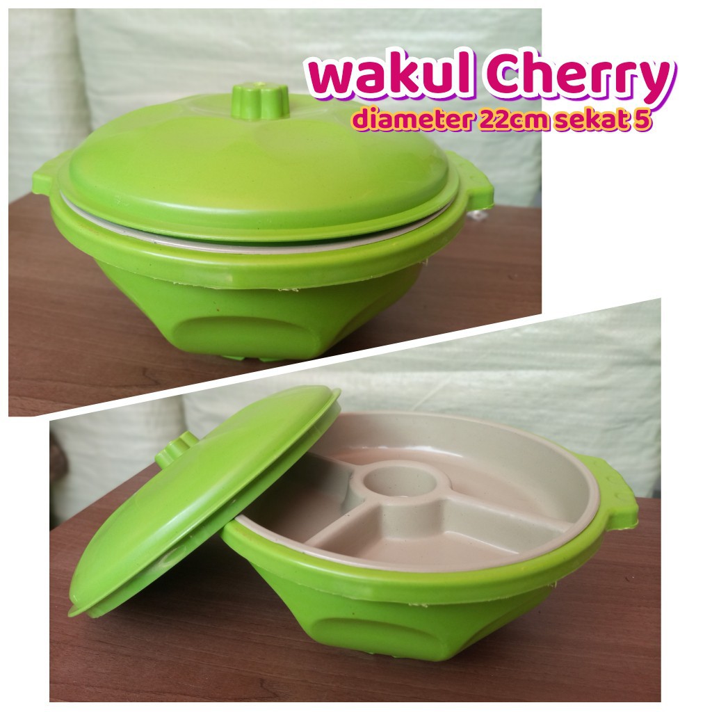 WAKUL NASI MOTIF CHERRY TEMPAT BANCAAN WAKUL PLASTIK TEMPAT KENDURI