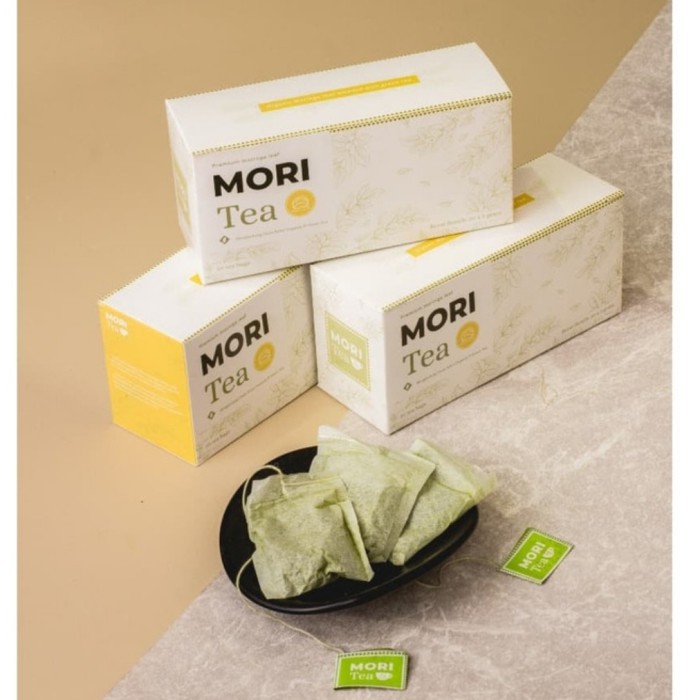 Mori Teh Celup Daun Kelor Premium - Mori Tea isi 20 Kantong Teh Herbal Penurun Kolesterol