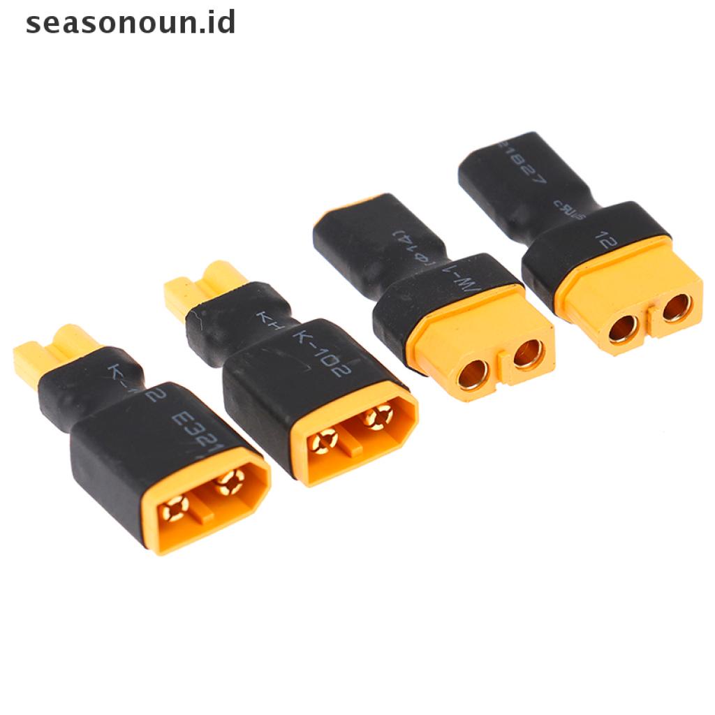 (seasonoun) 4pcs Adapter Konverter XT60 Ke XT30 Plug Female Male Untuk FPV Drone RC Charger