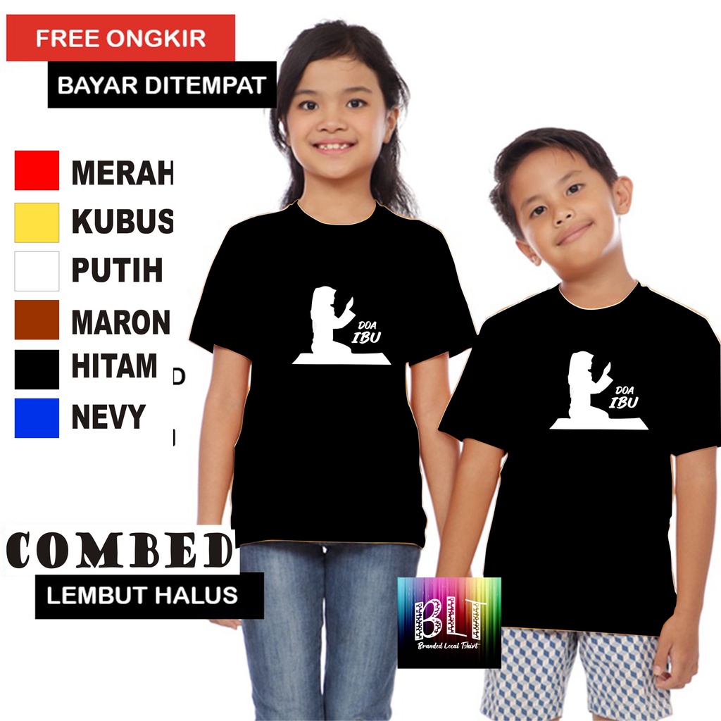 Promo Kaos  Doa Ibu Anak Anak  Lengan Pendek Combed 30S Atasan Anak2 cowok cewek Kaos Murah kaos anak kartun kaos anak anime kaos anak murah kaos anak hits kaos viral