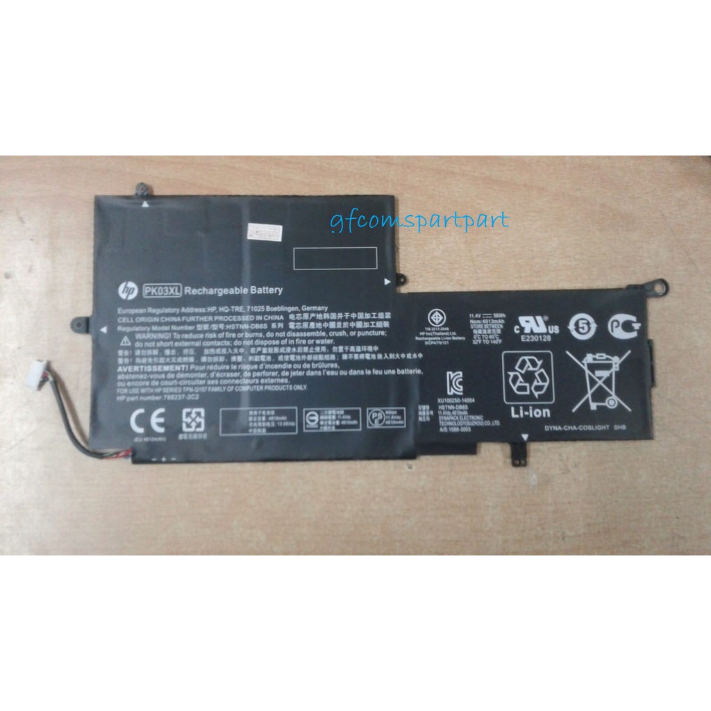 Baterai Battery Laptop Original PK03XL for Hp Spectre Pro x360 G1 Series