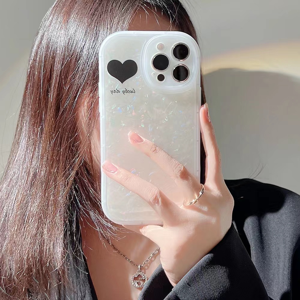 Soft Case TPU Motif Hati Untuk iPhone 13pro 13prm 11 7Plus 8Plus Xr XS 13 12pro Max