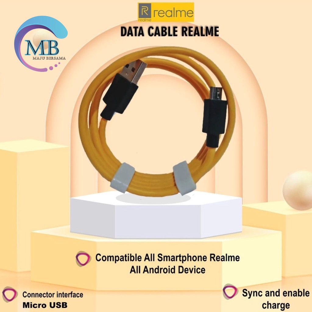 Kabel cable Data Realme VOOC  C1 C2 C3 C5 Realme 2 2PRO 3 5 5i 5PRO 6 6i Pro MICRO USB FAST ORIGINAL MB1907