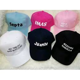 TOPI CUSTOM  BORDIR NAMA