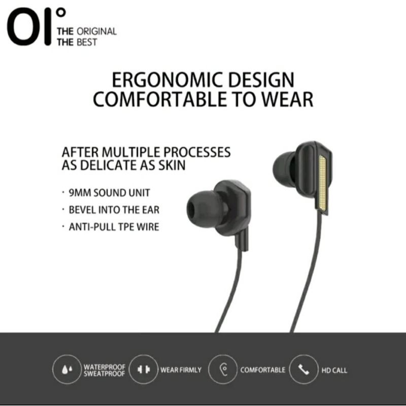 Earphone OI J5 Electro Dynamic In-Ear Earphone Hi-Res HiFi Sound Quality Earbuds