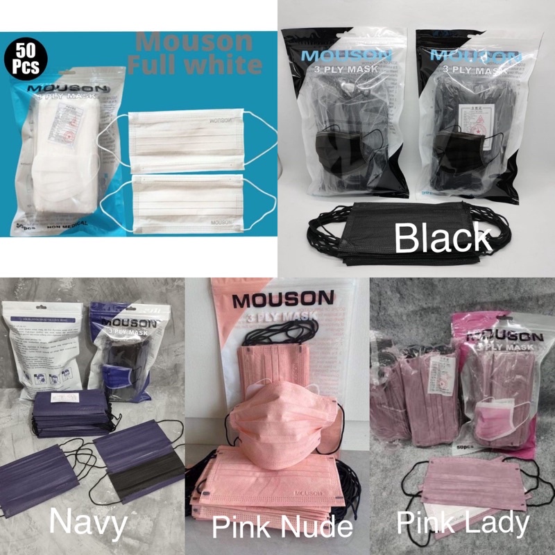 Ready Surgical Mask (Isi 50pcs) MOUSON 3 Ply