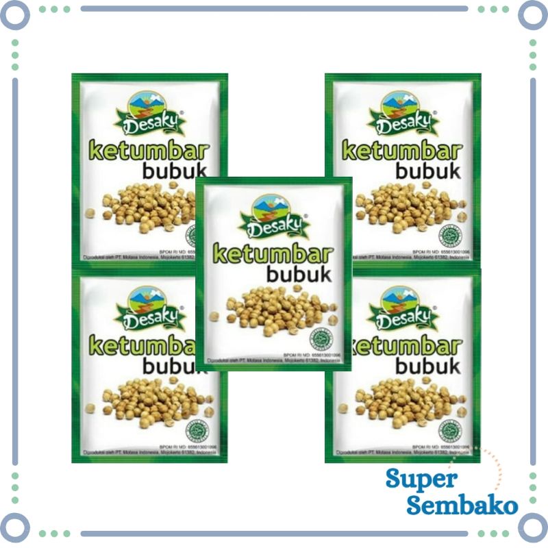 KETUMBAR BUBUK MURNI DESAKU 12,5gr RENCENG ISI 12 PCS BUNGKUS