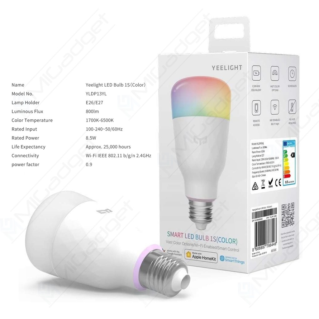 Yeelight 1S Smart Color LED Light Wifi Controled - 15 Persen lebih hemat dari Yeelight V2