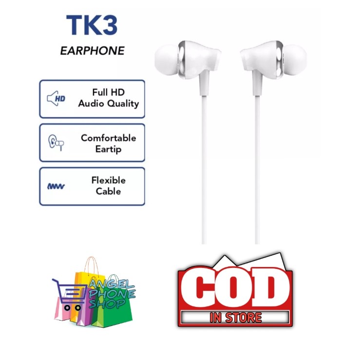 HANDFREE HEADSET OPPO OASE TK3 ORIGINAL