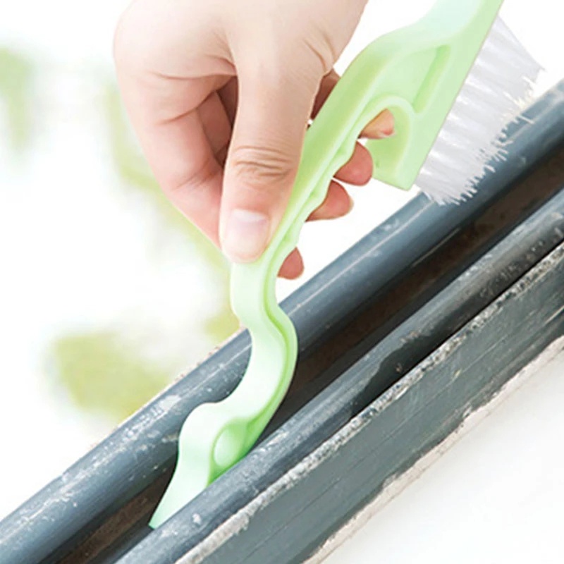 [Corner &amp; Groove &amp; Crevice Cleaning Brush, Squeegee Brush] [Swan Shaped Window Groove Cooktop Crevice Cleaner] [Household Deep Cleaning Tool]