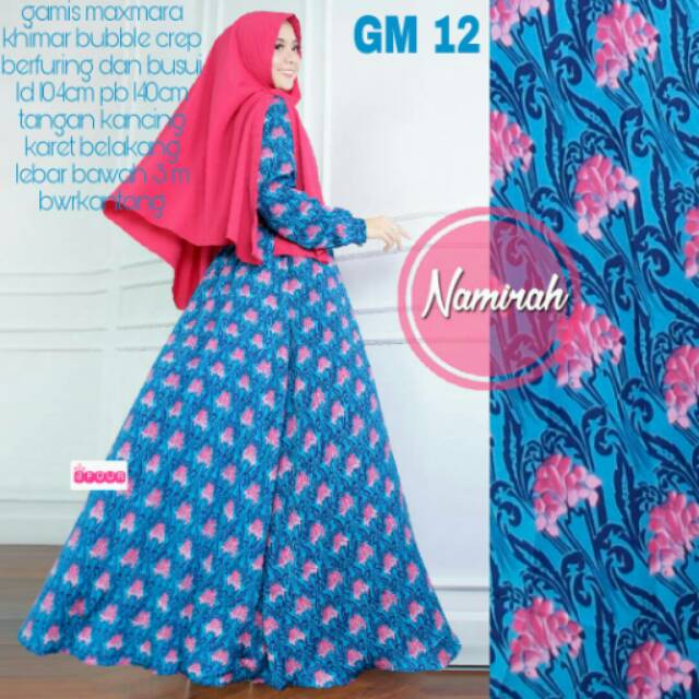 Gamis premium maxmara set khimar syari