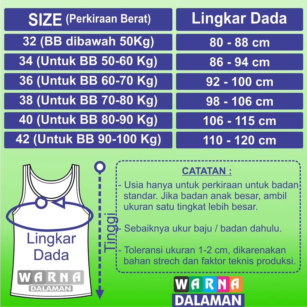 Singlet Laki Laki Model 123B Kaos Dalam Pria Pakaian Dalam Real Pict Sesuai Gambar Ukuran 32-42