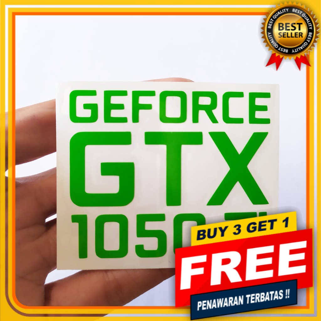 NVIDIA GEFORCE GTX 1050 TI CUTTING STIKER AKSESORIES PC STIKER OUTDOOR