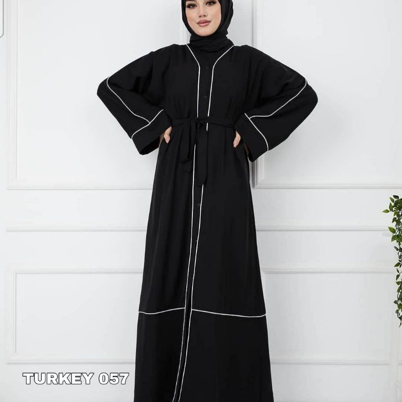New abaya turky|gamis turky|abaya jetblack lis