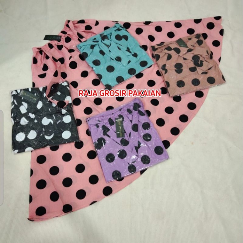 Rok Panjang Mayung Dewasa Motif Polkadot / Maxi Skirt