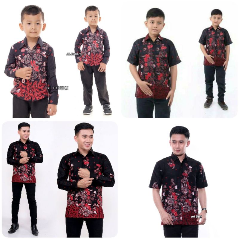 Kemeja Batik Ayah Dan Anak Laki Laki Motif Lengan pendek | Couple Batik Ayah dan Anak Lengan Pendek