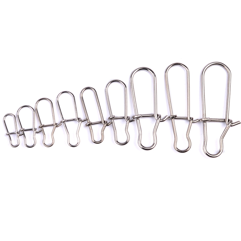 100pcs Fishing Connector Pin Klip Kekuatan Tinggi Lure Pin Hook Lock