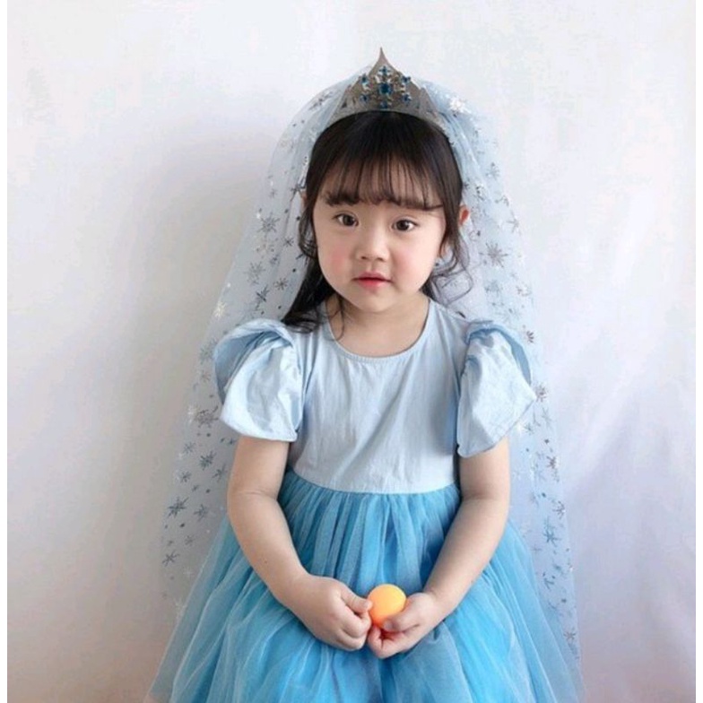 bando mahkota frozen elsa anak aplikasi slayer bahan rangka plastik