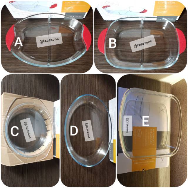 Vetro Bakeware & Serveware 2L 2.45L 2,6L 2,64L / Piring & Mangkok Panggang Saji Buah