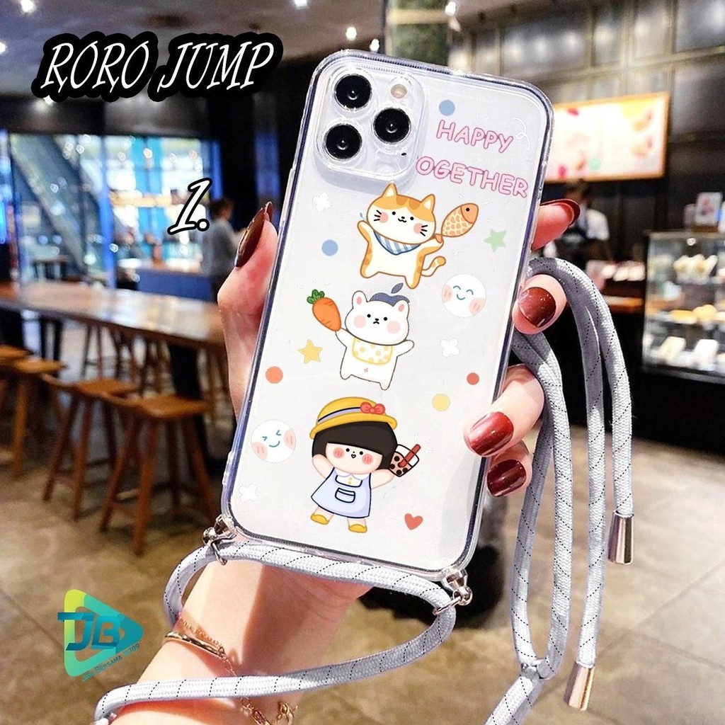 Softcase Slingcase Lanyard Bening RORO JUMP Samsung M31s M51 S8 S8+ S9 S9+ S10 S10+ JB4558