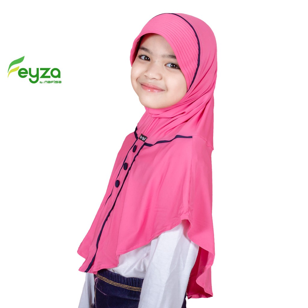 Jilbab Instan Anak Feyza Aruna | Hijab Instan Anak Pad Kerudung Instan Bergo Anak Usia 6 - 9 Tahun