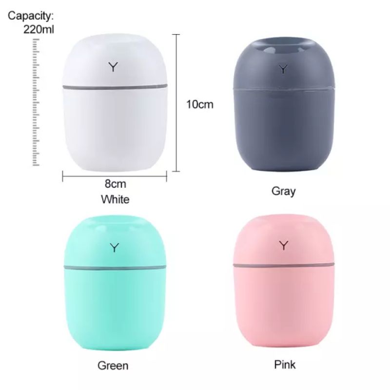 Diffuser Mini Humidifier USB Small Sprayer Air Purifier LED Ruangan Pewangi Oil Burner Aroma Ruang