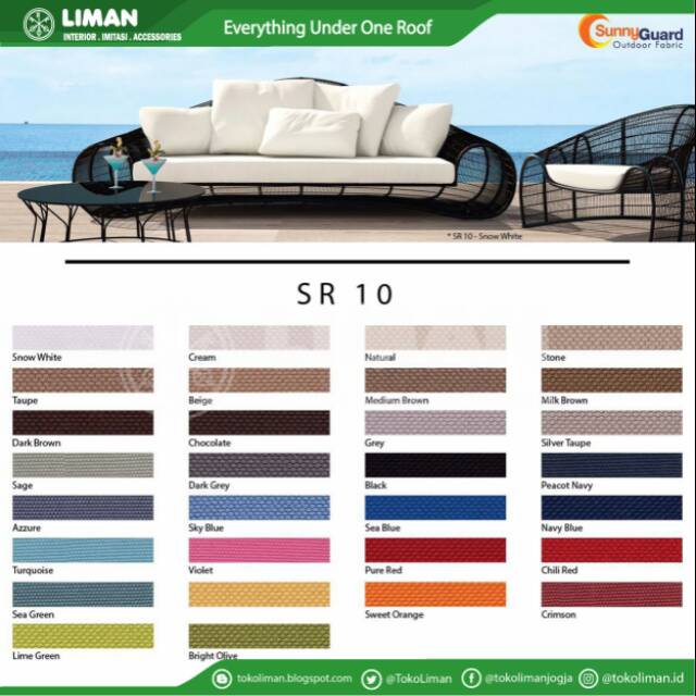 KAIN SOFA SR-10/ KAIN JOK SOFA/ FABRIC INTERIOR/ 100% POLYESTER/WATER RESISTANT