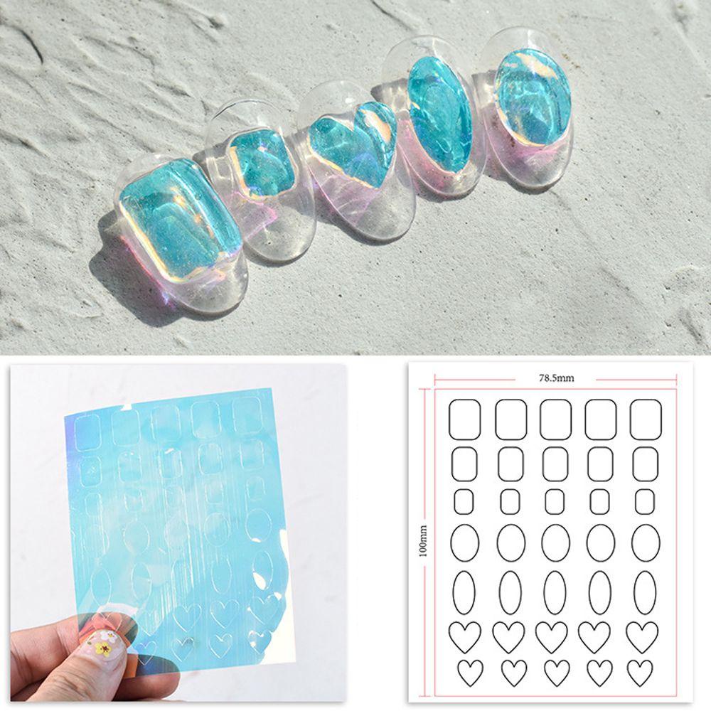 Mxbeauty Stiker Foil Kuku Holografik 3D Untuk Dekorasi Nail Art