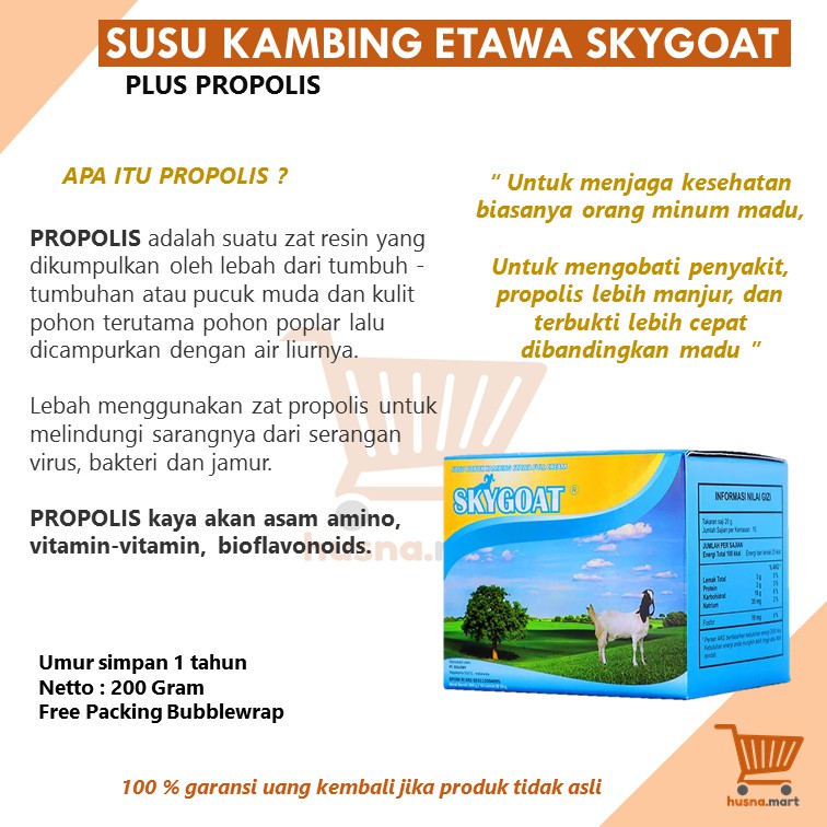 Susu Kambing Etawa Bubuk Original SKYGOAT 1 Box isi 10 Sachet