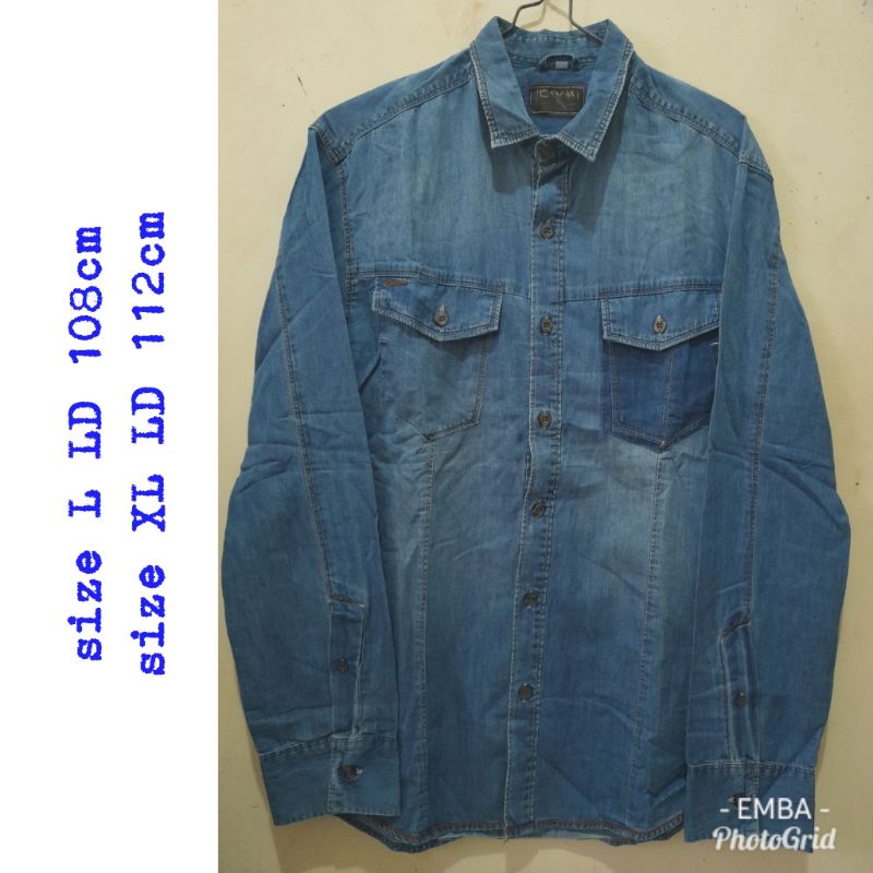 kemeja EMBA ORIGINAL rijekan pabrik model jins